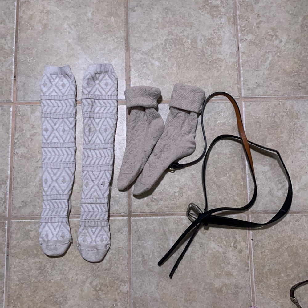 Socks, belts